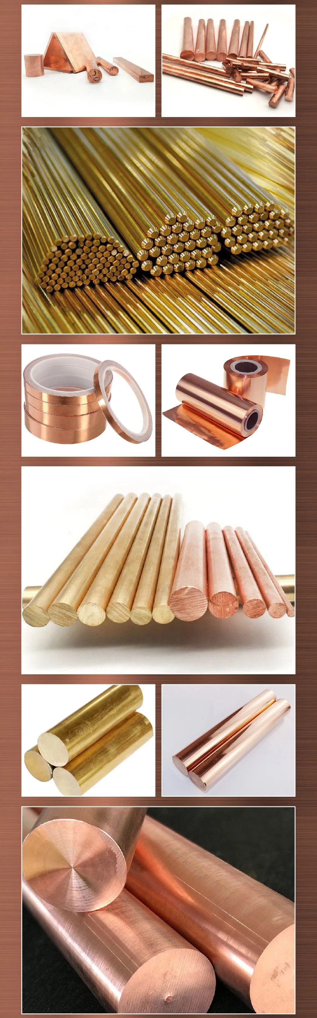 Copper Nickel Alloy Tube Price Brass Bronze Copper Tube for Solar Water Heater (C1100, C1011, C1020)