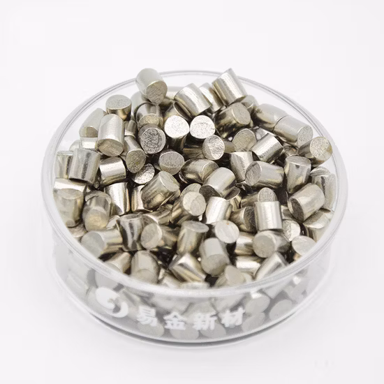 Niv7wt% Alloy Pellets Ingots Nickel Vanadium Alloy Granules Lump for Evaporation